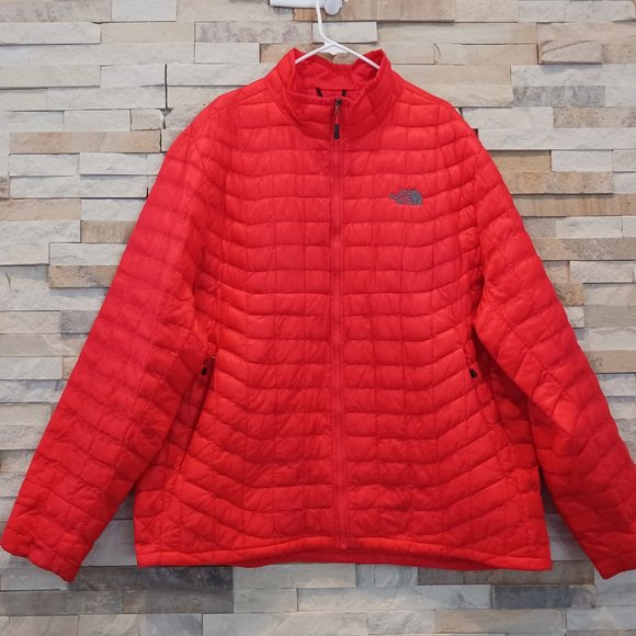 North Face Mens XXL 2X Orange Thermboball Nano Puff Lightweight Athletic Jacket